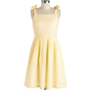 Anthropologie Knitted Dove Eyelet Broderie Sundress